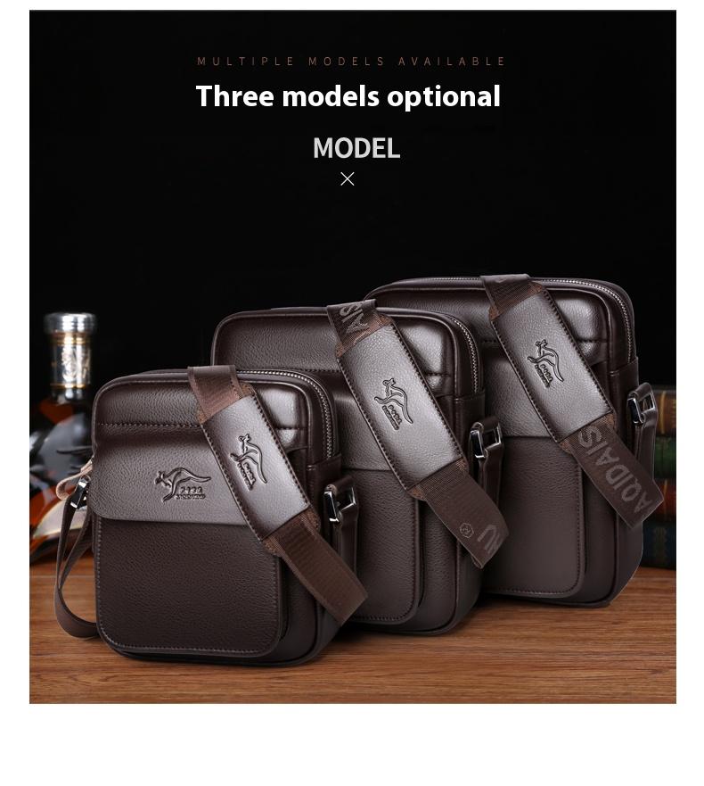 Men's Square Crossbody Bag, PU Leather Shoulder Bag, Stylish Casual Chest Messenger Bag, Durable and Versatile Accessory for Daily Use, Belt Shoulder Bags