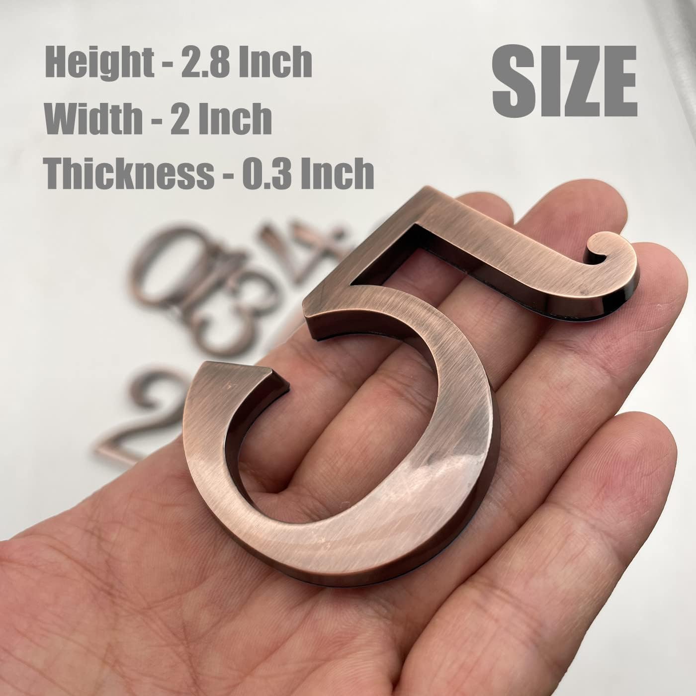Mailbox Numbers, Self Adhesive Door Address Number Stickers for Aprtment Office Room or Outside Business Decoration Project (Copper, 2.75" - Set of 20) Mailbox Numbers, Self Adhesive Door Address Number Stickers for Aprtment Office Room or Outside Business Decoration Project (Copper, 2.75" - Set of 20)