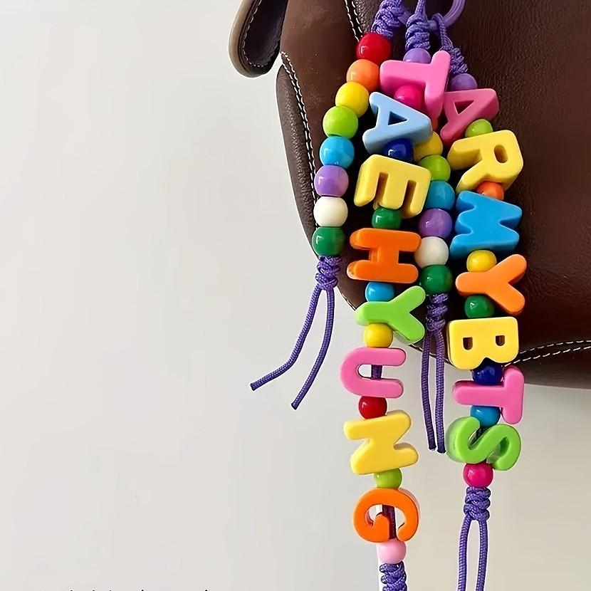 100Pcs Acrylic Macaron Color Beads, Matte Large Hole Alphabet Beads for DIY Phone Chains and Bag Charms, Creative Gift Accessories, DIY Craft Embellishments