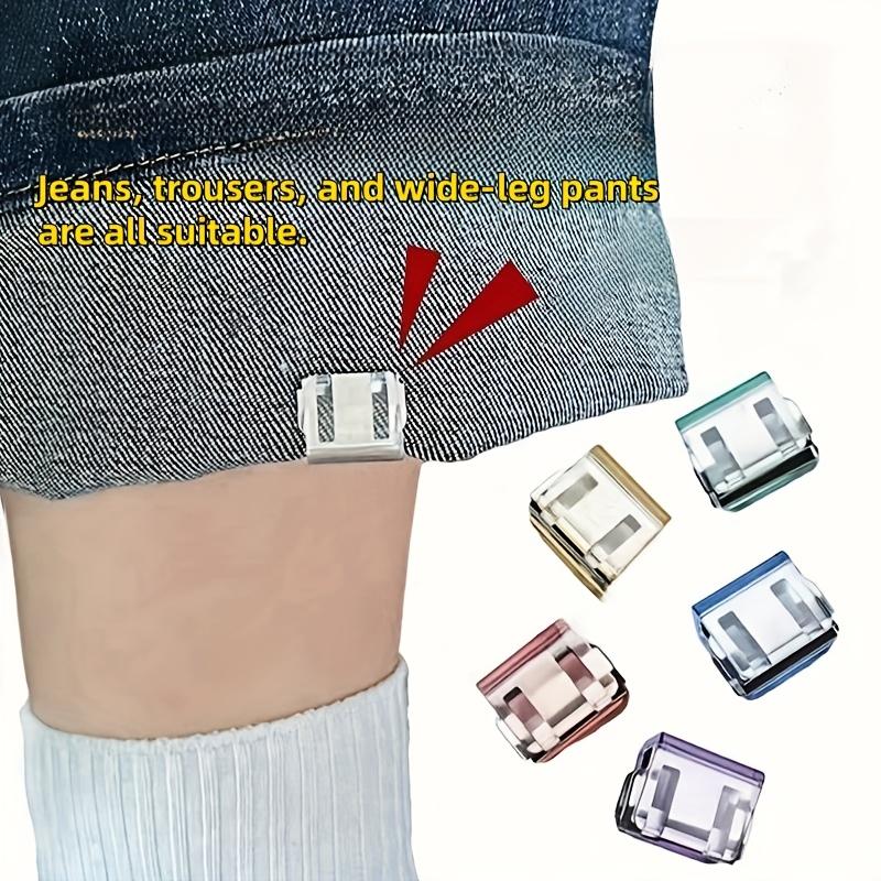 Invisible Pants Clips, Seamless Button Design, Anti-Slip & Non-Binding, Durable Plastic, Easy Installation, Closet Must-Have, Travel Essential, Adjustable Buttons