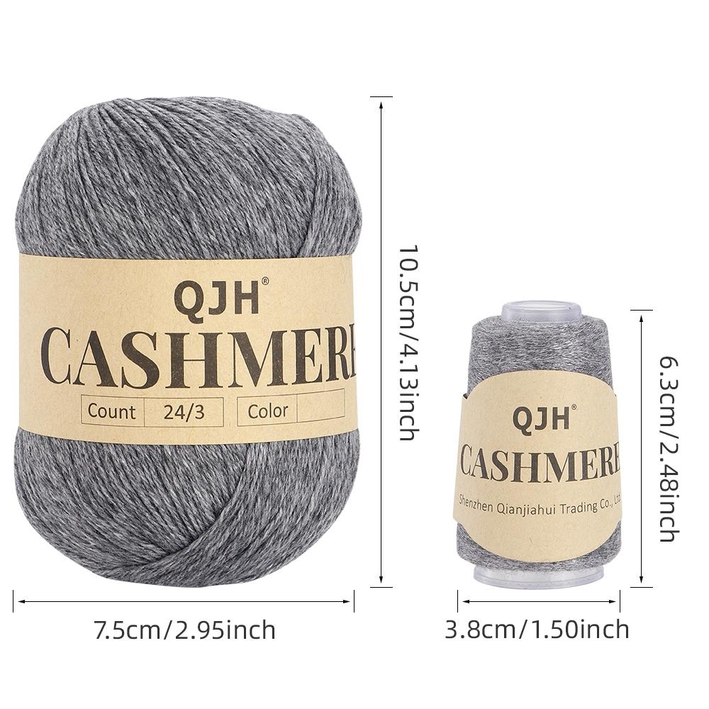 1 pair of soft and warm cashmere yarn, comfortable hand-spun wool yarn, DIY knitting and crocheting sweater and scarf yarn, ideal gifts for autumn and winter, including 1 large yarn and 1 small yarn
