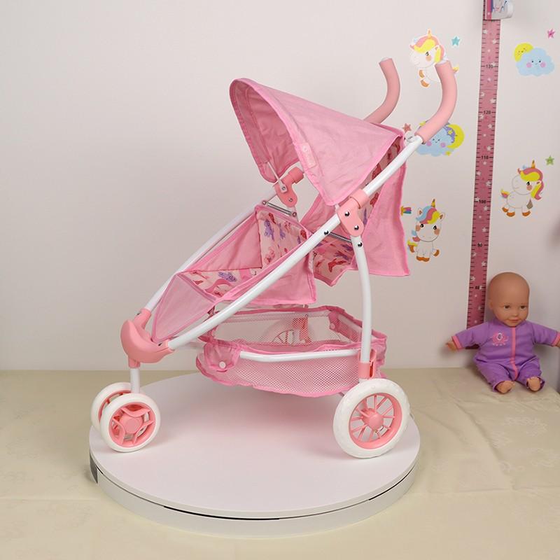 Anivia Brand Doll Stroller, Role Play Toy, Foldable Doll Stroller for Kids Aged 3+, Fits 11-18 Inch Dolls, Silent Wheels, Perfect Gift