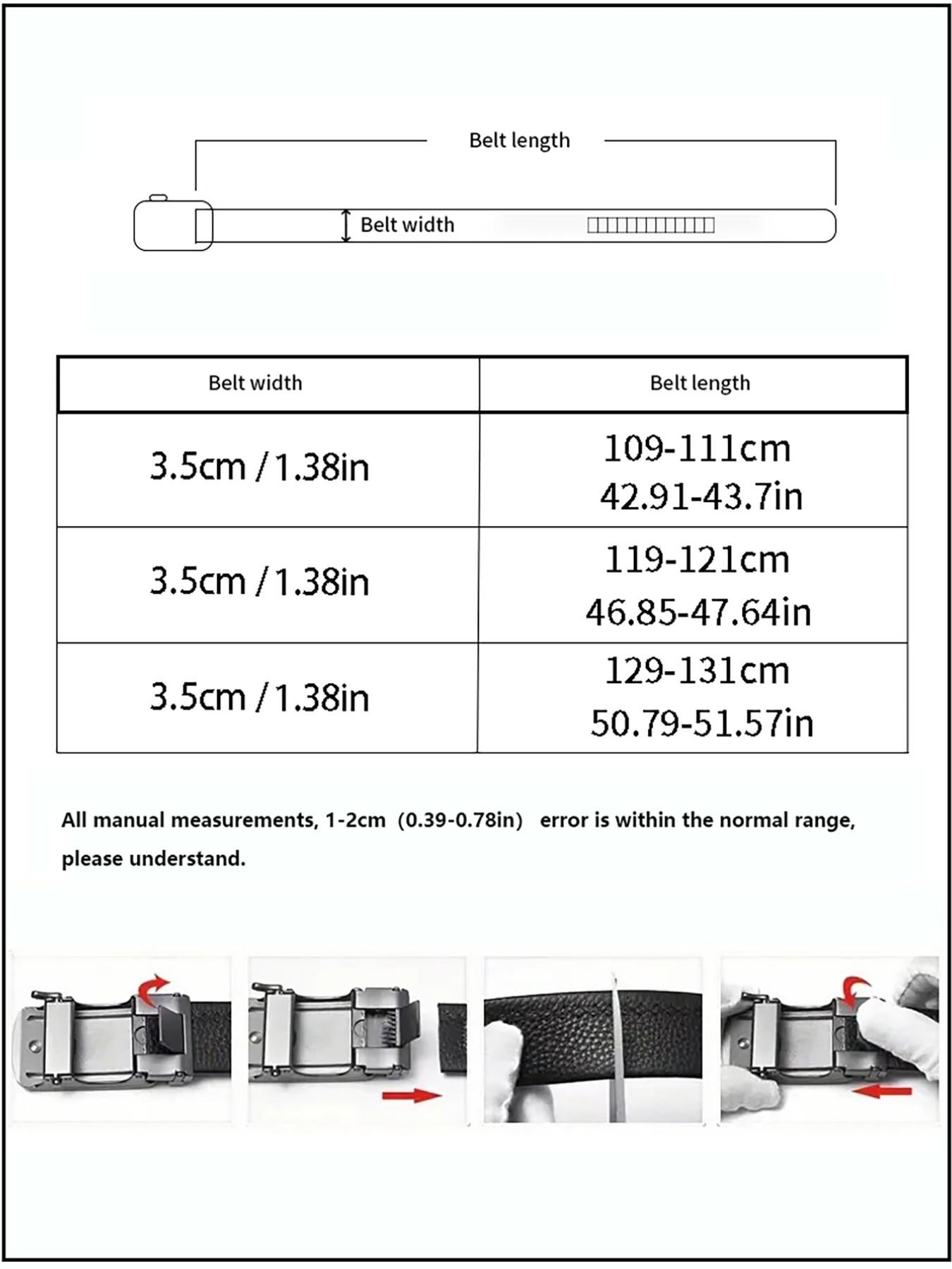 Letter Shape Alloy Automatic Buckle Belt, Trendy Versatile Buckle, 1 ...