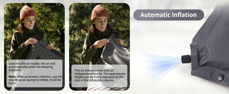 Naturehike Self-Inflating Sleeping Pad with/without Pillow, Ultra-Light, Waterproof Camping Mattress for Backpacking, Connectable for Multi-Person Use portable inflatable FathersDayGift Naturehike Self-Inflating Sleeping Pad with/without Pillow, Ultra-Light, Waterproof Camping Mattress for Backpacking, Connectable for Multi-Person Use portable inflatable FathersDayGift