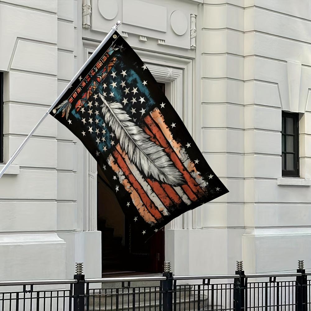 1pc, Modern Art Flag, Local American Tribal Pattern, 100% Polyester, Design for Outdoor Events, Parades, Competitions And Home Decor