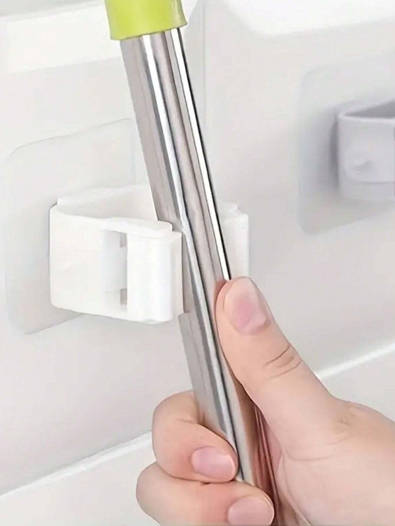 Mop Broom Holder, Strong Wall-Mounted Cleaning Tool Rack, Ideal for Garage Kitchen Laundry Room Workshops, Efficient Space Organization, Hanging Organizer