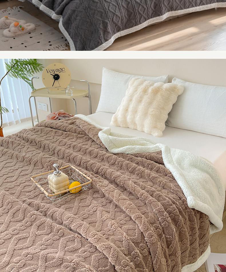 Snooztex Comfy Weighted Blanket – Double-Layer Thick Nordic Bedding Throw, New Arrival Ultra-Soft Microfiber Blanket for Modern Bedroom & Sofa, All-Season Cozy Comfort, Multiple Sizes Twin Queen King