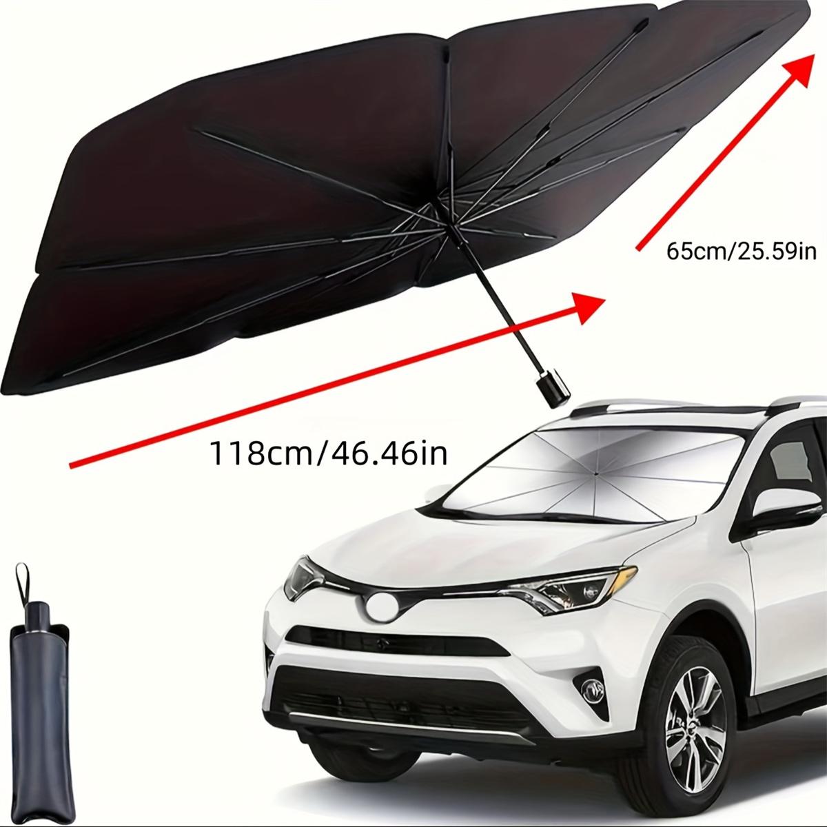 Portable Car Front Windshield Sunshade Umbrella, Titanium Silver Layer UV Protection, Multiple Sizes for Various Vehicle Models