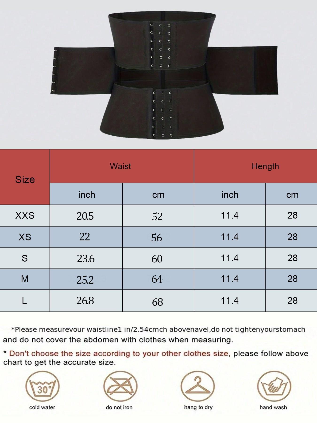 Women's Solid 3-sectional Hook & Eye Waist Trainer, High Stretch Tummy Control Corset for Daily Wear Fit, Women Shapewear Underwear Clothes Halloween dailydrip comfyessentials midsize tiktokshopbacktoschool