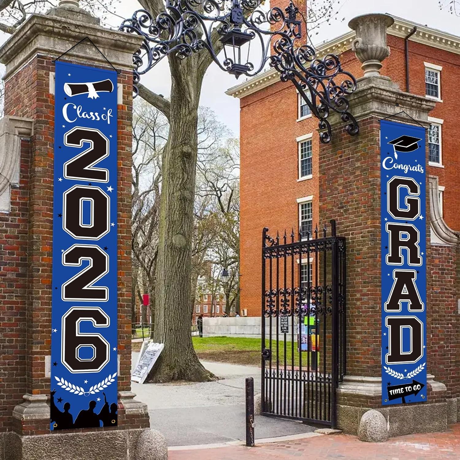 2026 Graduation Banner, 71x12 Inches, Blue, Perfect for Graduation Decorations, Congratulations Banner for Special Occasions