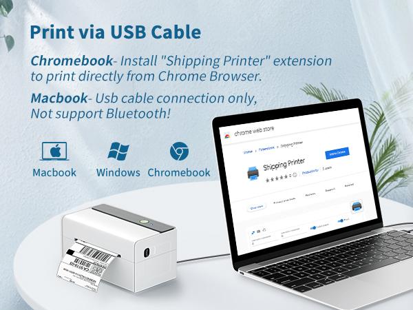 JADENS Bluetooth Shipping Label Printer, Wireless Thermal Printer for Small Business & Package, USPS, UPS, Compatible with Phone, iPad, PC JADENS Bluetooth Shipping Label Printer, Wireless Thermal Printer for Small Business & Package, USPS, UPS, Compatible with Phone, iPad, PC