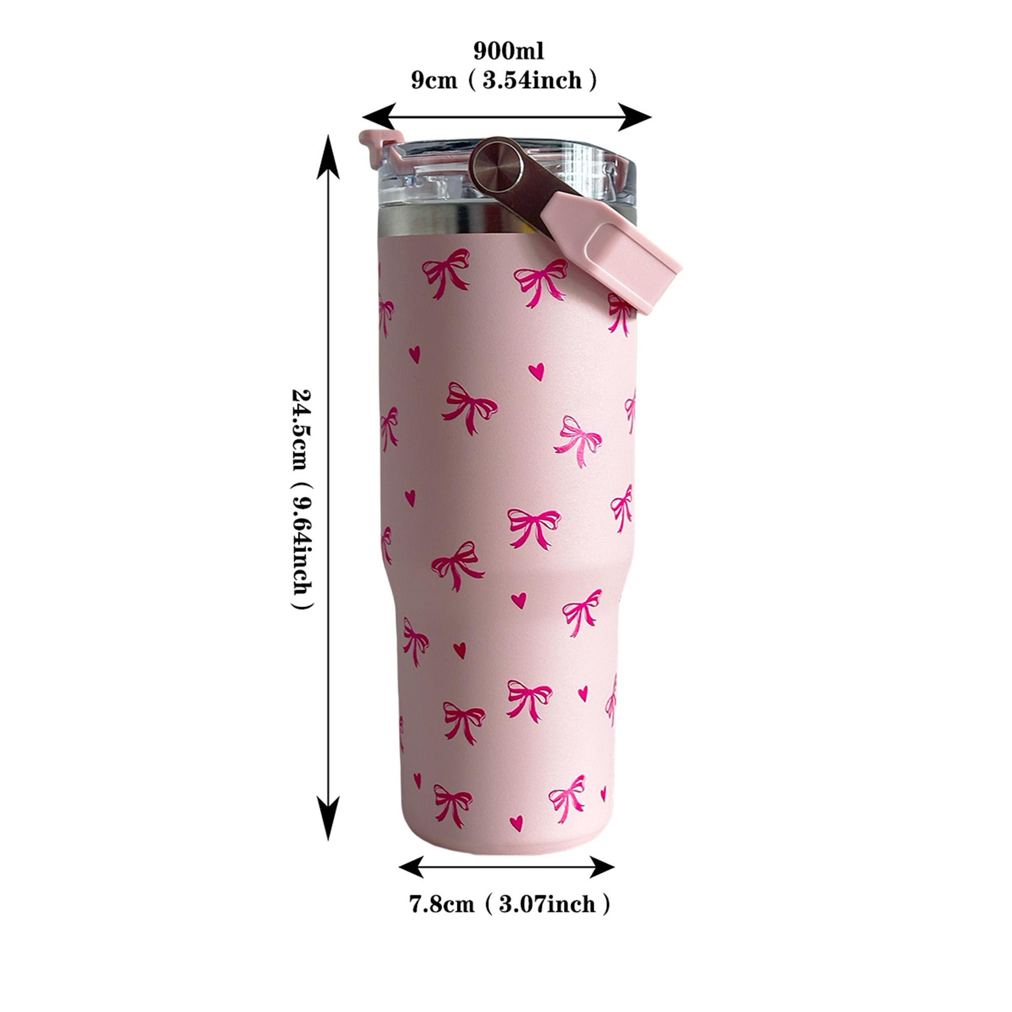 Insulated Stainless Steel Cup Stylish Tumbler, Butterfly Pattern, Dual-Layer Insulation, Leak-Proof Design, Perfect for Outdoor & Office Use #GLOBAL PICKS