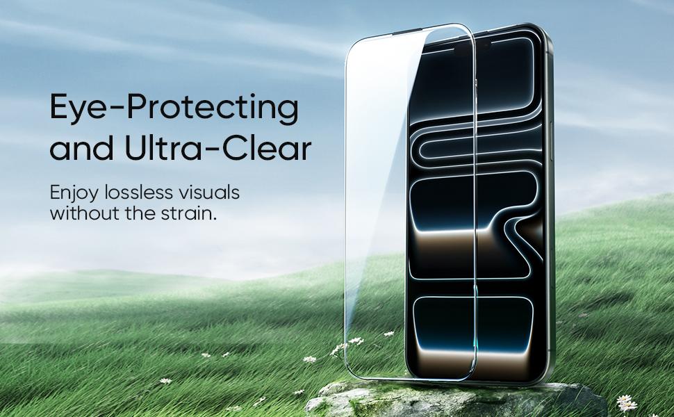 MAGIC JOHN 2-Pack Screen Protector for iPhone, Samsung, and Google–Crystal Clear, Scratch-Resistant, Ultra-Smooth Touch, Privacy Protection, Circular Polarized Eye Protection, Easy Installation