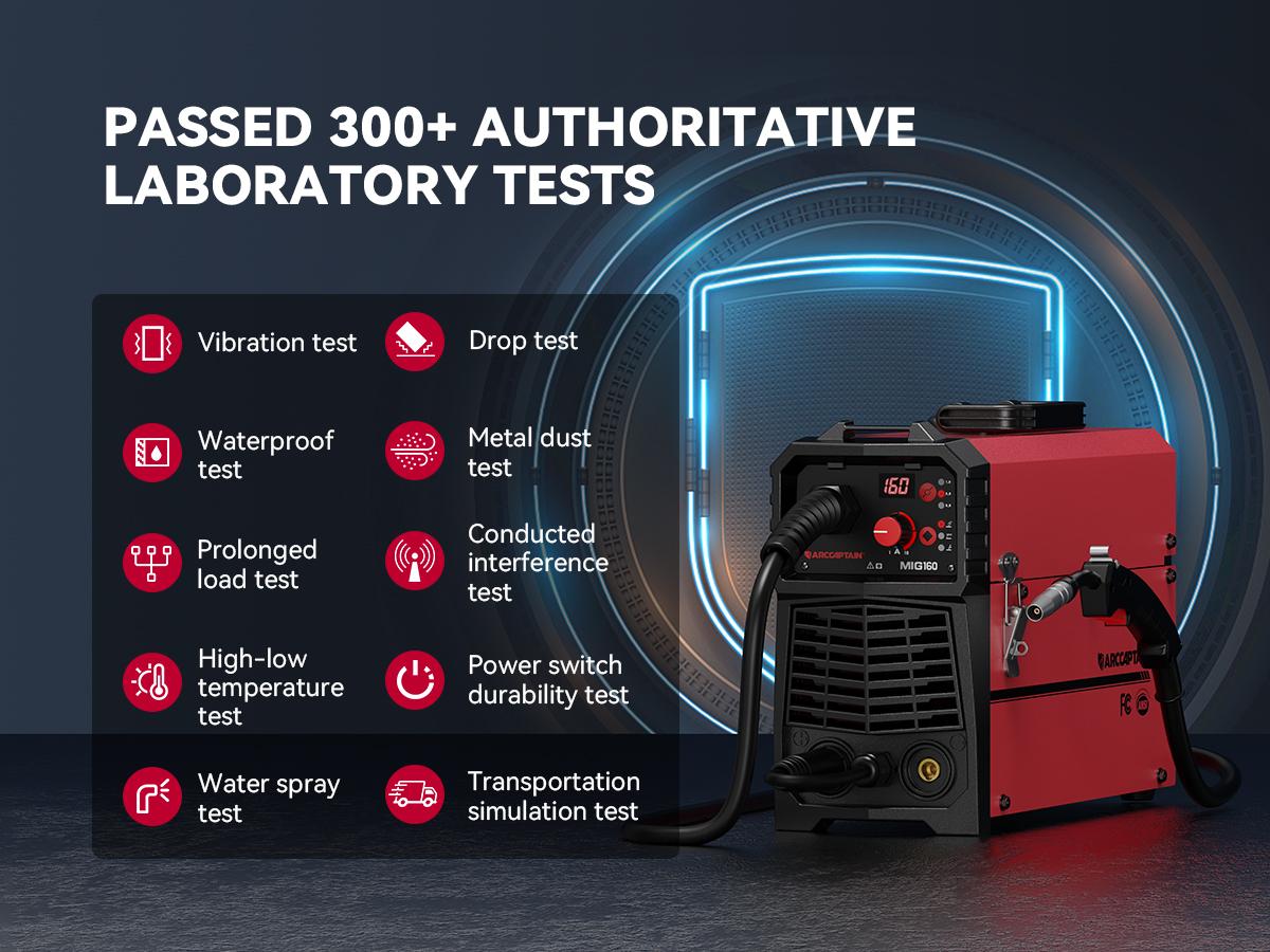 ARCCAPTAIN 160A MIG Welder 110V 220V Gasless MIG Flux Core 4-in-1 Multi-Process Welding Machine with IGBT Inverter for Beginners Portable & Compact Black Friday and Cyber Monday Deal, Thanksgiving/Christmas Gifts for Men/Dad