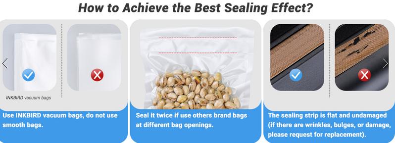 Inkbird Vacuum Sealing Machine,for Food Preservation,Sealing Machine for Meats, Vegetables, Built-in Cutter, Easy to Clean Store,meal prep containers