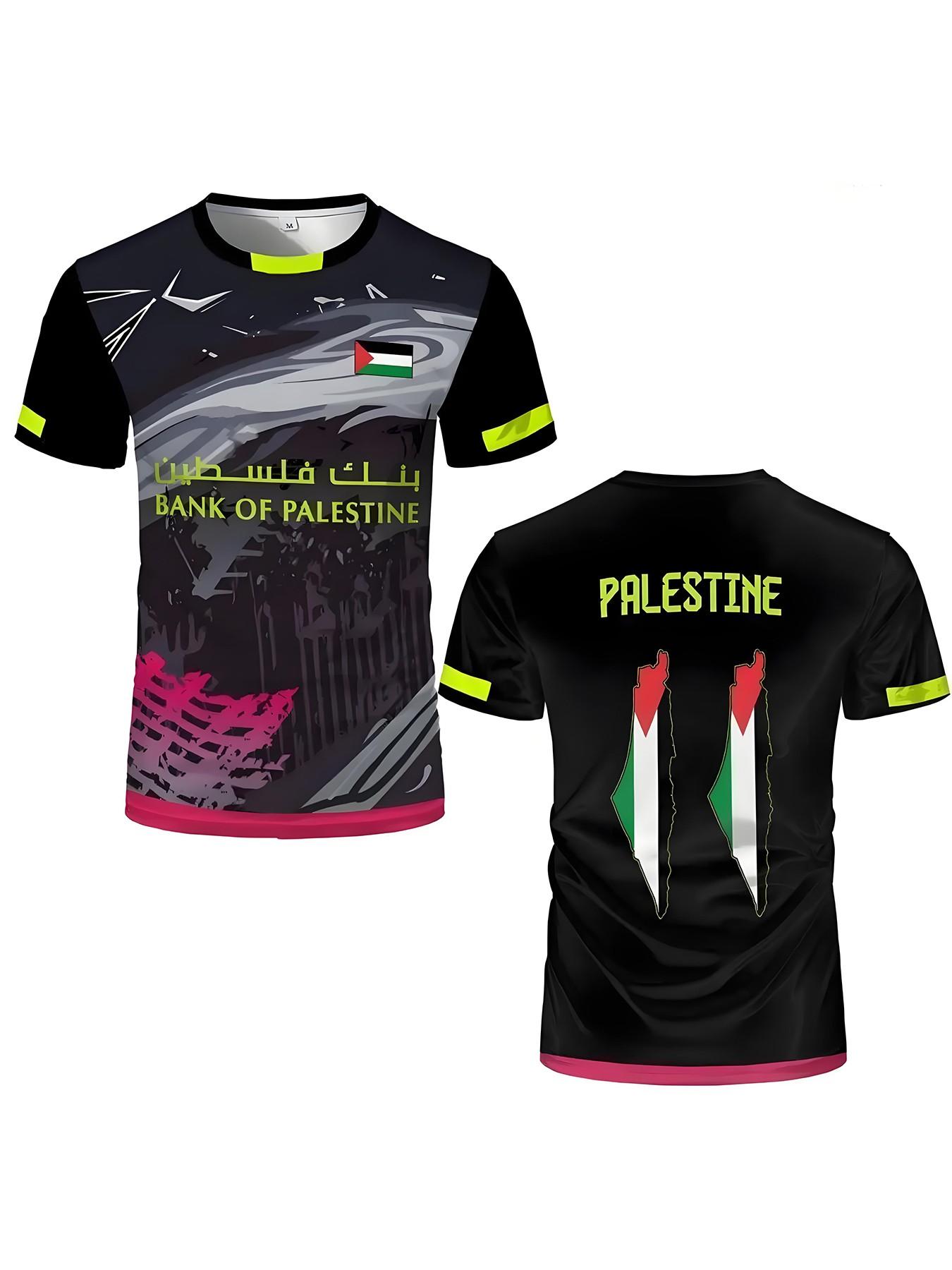 trending clothes fast shipping items,2026 New Palestine Football T-Shirt, Summer Unisex Soccer Jersey, Casual Short Sleeve Fitted Tee, All Seasons Gift Wholesale,fast shipping items