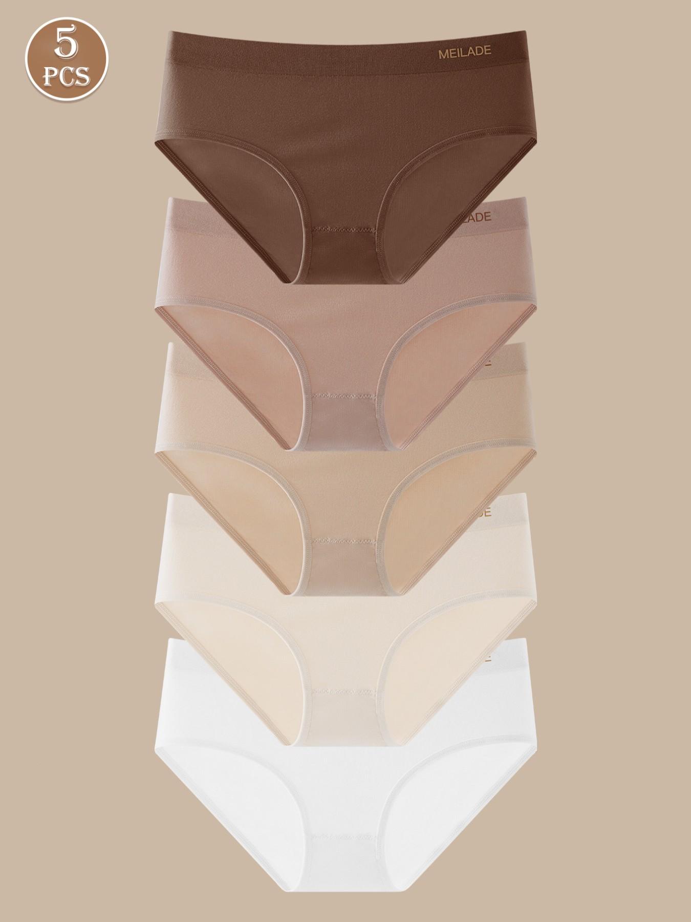 Women's Seamless Panties, Mid-Waist Design, Maillard Color, Lifting Butt Effect, High-Elasticity Fabric, Comfortable & Breathable