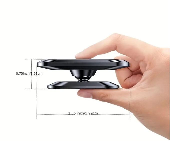 Car magnetic phone holder, compatible with mobile phones and tablets, universal suction cup navigation bracket, 360° rotatable and adjustable, car interior accessory
