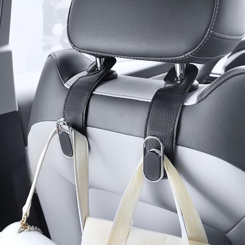 1PC Purse Hook for Car, Headrest Hooks for Car, Seat Back Storage Hook, PU Leather Car Purse Hook, Multi-Functional Car Hooks