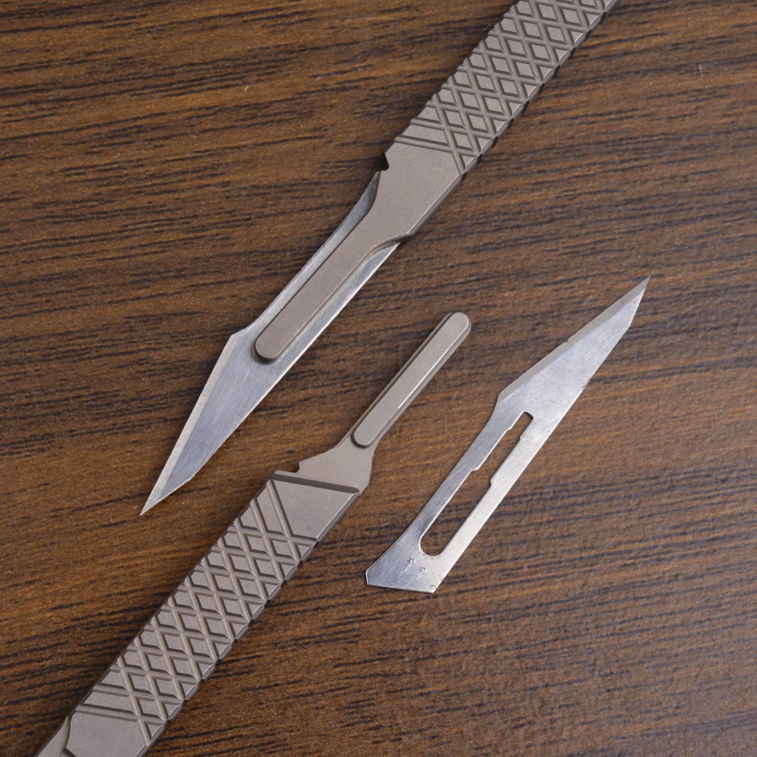 DIY Knife Set with Titanium Alloy Handle, Ergonomic Grip, Durable and Replaceable Blades, Ideal for DIY Projects and Crafts, High-Quality Tools