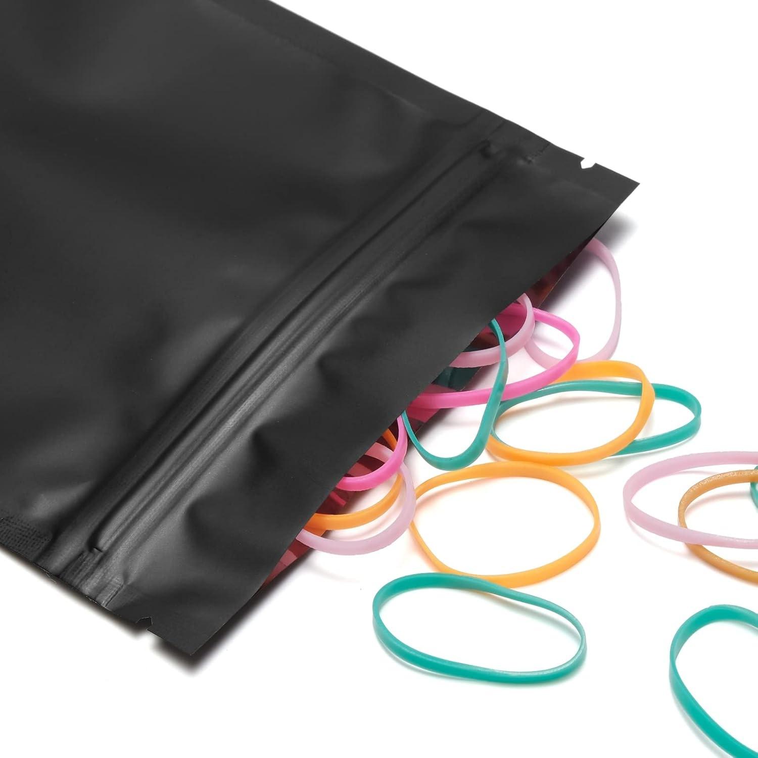 100-Pack Reusable Sealed Zipper Bags, Jewelry Sample Blind Bags, Small Business Packaging, Smell-Proof, 3x4 Inch, Clear Window, Resealable Zipper Bags