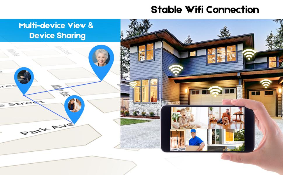 Hawkray Solar Security Cameras Outdoor, 2K Battery Powered WiFi Bluetooth Surveillance Wireless Outdoor Cameras for Home Security System, Night Vision, Motion Detection, 2-Way-Talk, IP65 Weatherproof