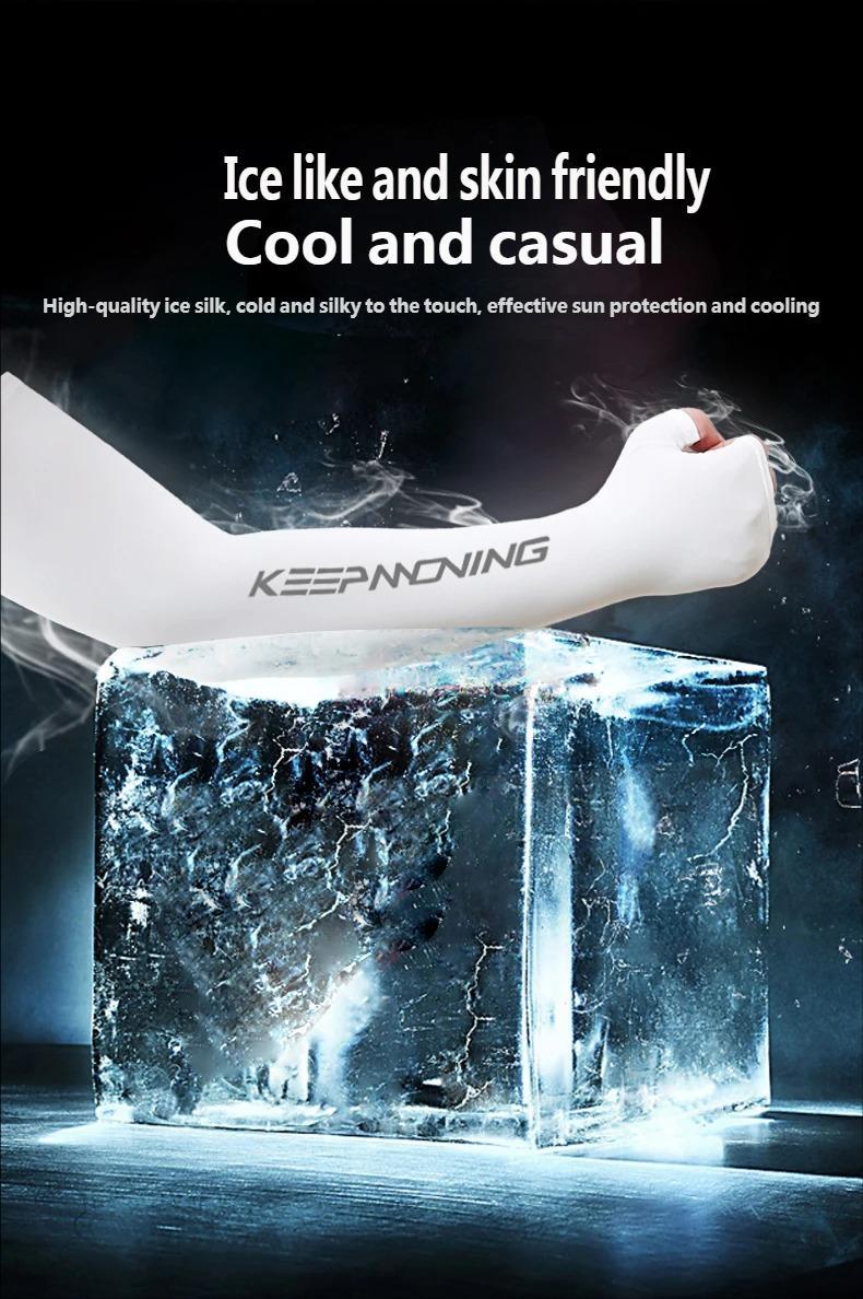 Summer Sun Protection Ice Sleeves for Men and Women, UV Blocking Breathable Arm Gloves, Cycling and Driving Protective Arm Sleeves