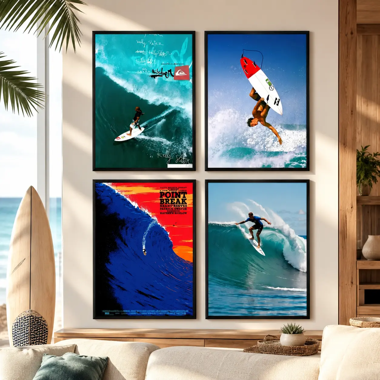 Vintage Surf Poster Cool Surfing Room Aesthetic Poster Ocean Wall Art Painting Picture Canvas Print Posters Artworks Bedroom Living Room Office Decor Beach House Decor, Coastal Wall Art, Ocean Wave Poster, Surfing Gift, Surf Lover Gift, Summer Decor