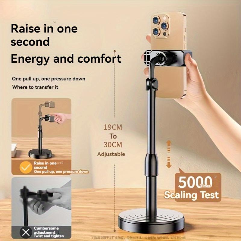 Adjustable Height Multi-Angle Abs Smartphone Cellphone Stand Mount, Durable Waterproof Tripod Base, Stable Holder with Reliable Stability for iPhone/android, Video Viewing, Photography, Gaming