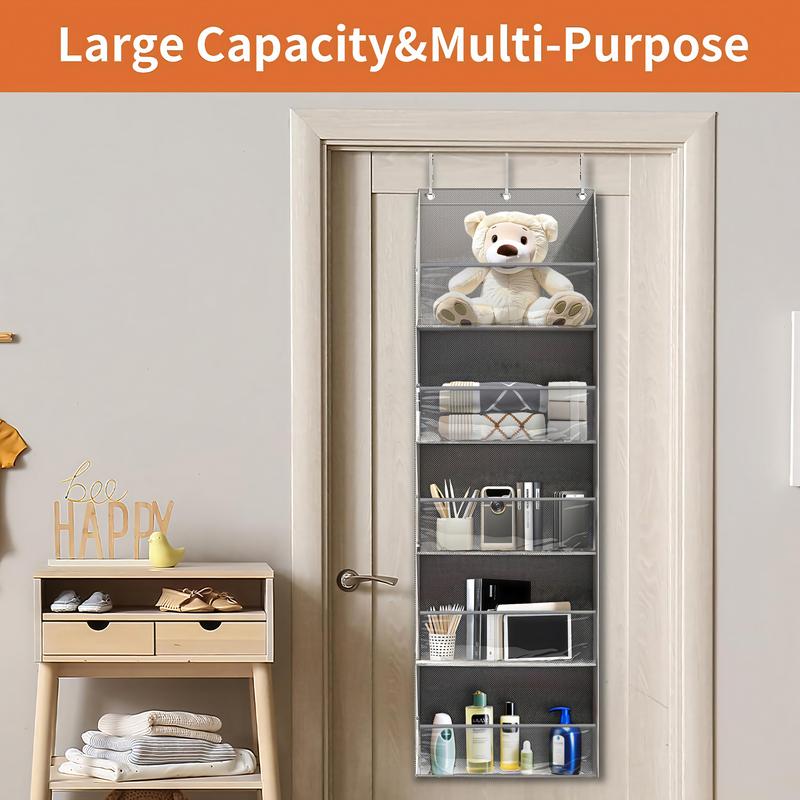 Multi-Functional Over-the-Door Hanging Bag - Large Capacity Storage Organizer for Mother and Baby Supplies, Bathroom, Bedroom, and Closet - Clear Plastic Pockets for Toys, Household Items, and Dorm Essentials - Perfect for Room Décor and Christmas Gifts.