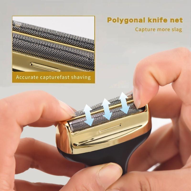 Electric Hair Shaver, 1 Set Electric Razor with Tool Accessories, Nose Hair Trimmer, Multifunctional Electric Razor, Men's Grooming Hair Tool, Waterproof Shaver Kit, USB Rechargeable Shaver