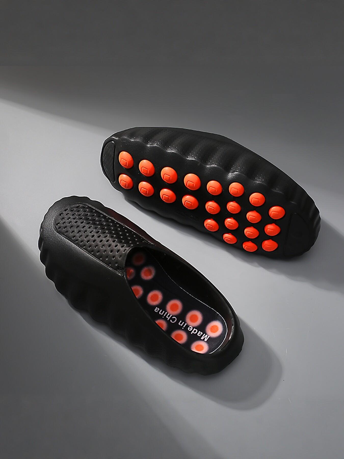 Men's Trendy Outdoor Sports Sandals, Unisex Massage Beads Design, Height Boost Anti-Slip, Fashionable Home Gym Shoes