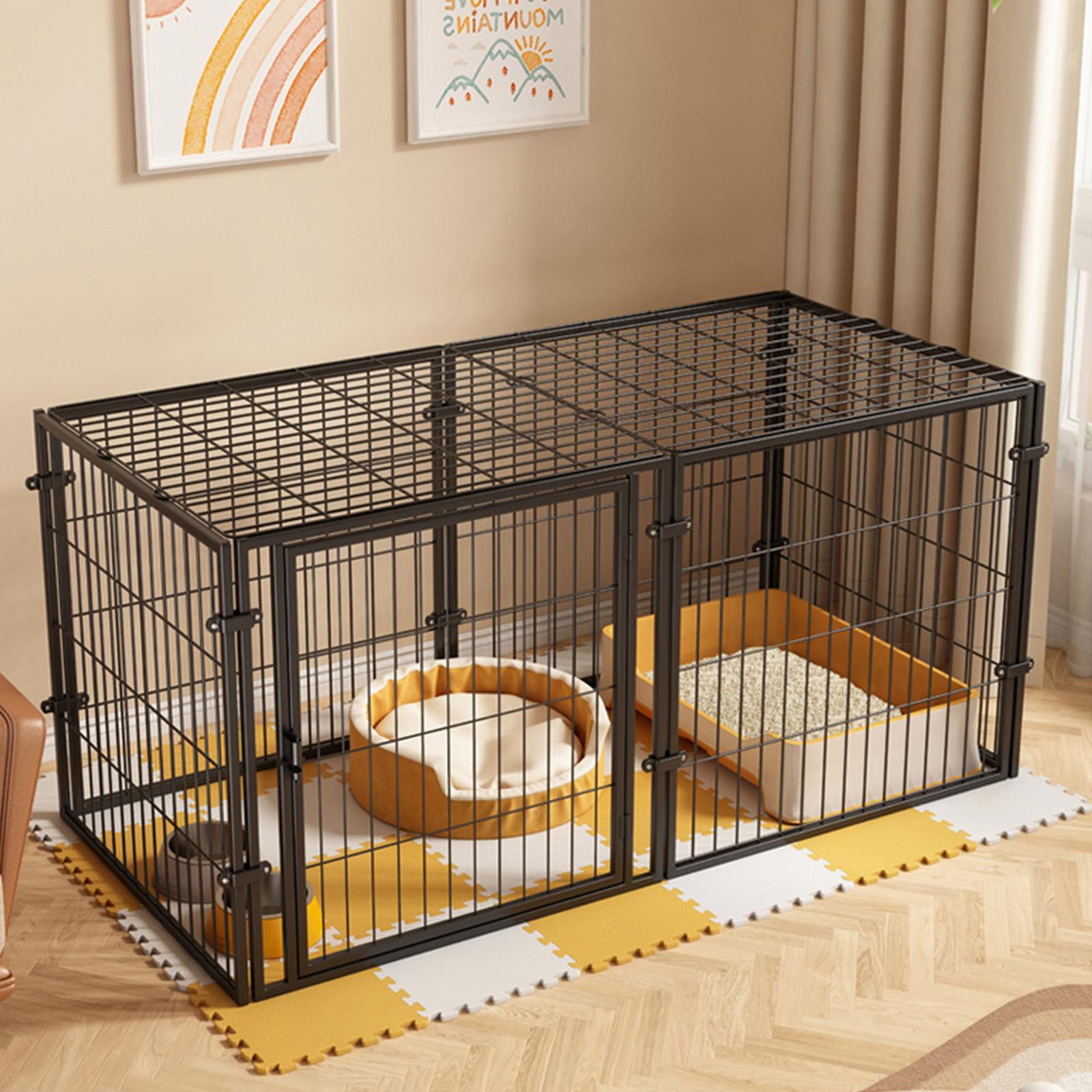 48 Inch Puppy Playpen Easy Assemble Heavy Duty Wire Dog Crates Metal Grid Dogs Cage Kennel Stackable for Puppy/Small Dog/Rabbit/Pig 48 Inch Puppy Playpen Easy Assemble Heavy Duty Wire Dog Crates Metal Grid Dogs Cage Kennel Stackable for Puppy/Small Dog/Rabbit/Pig