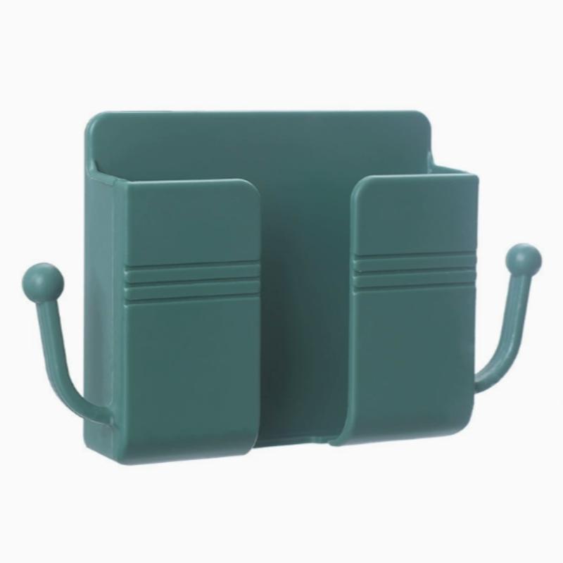 Wall Mounted Phone Charging Storage Box, TV Air Conditioner Remote Control Board Storage, Home Organization Rack, 1pc