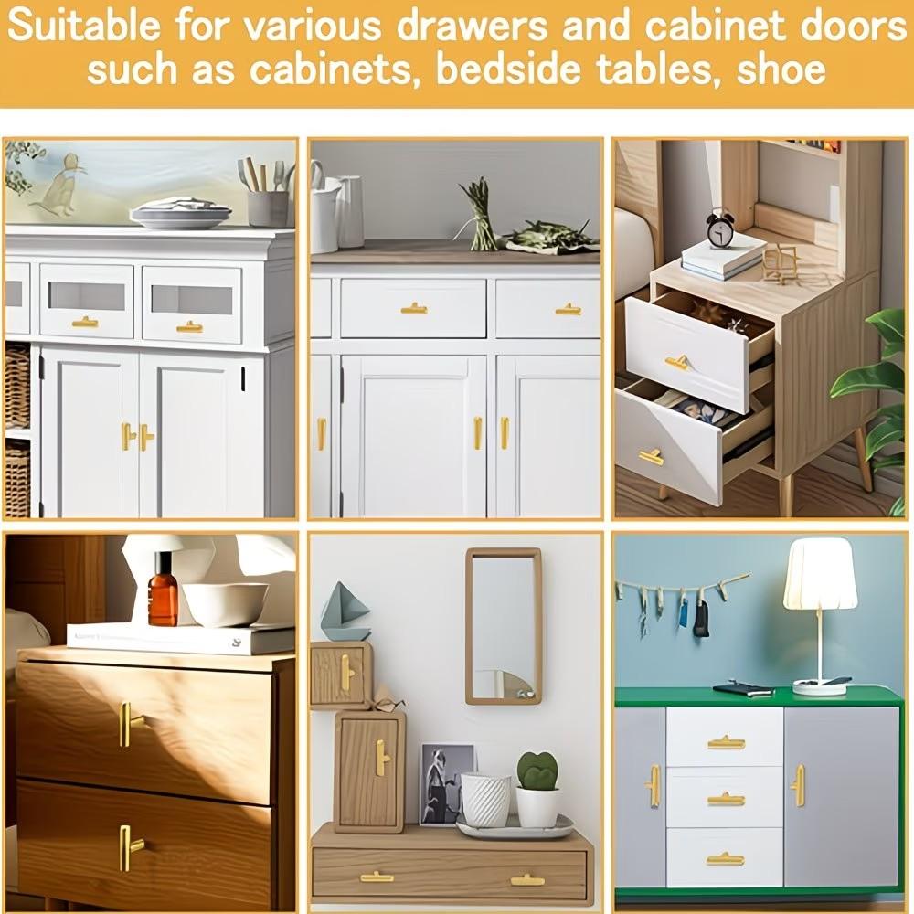 Modern Simple Cabinet Knobs and Pulls Set, Single Hole Door Handles, Door Hardware, 50mm Total Length, Suitable for Kitchen Cabinets, Drawers, Bedroom Furniture