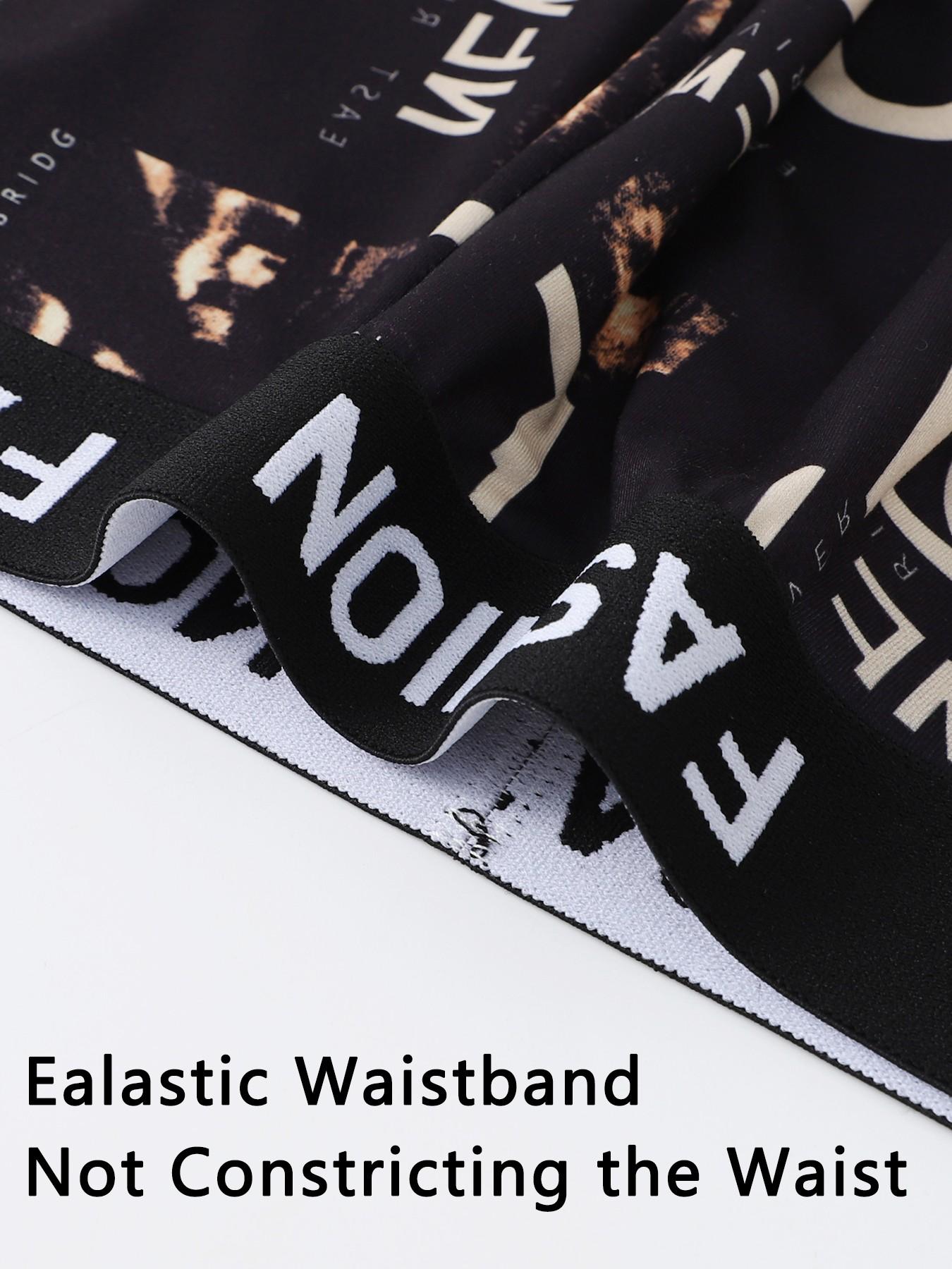 Black gold trendy men's belt-style underwear, personalized letter printed breathable underwear, full of handsomeness