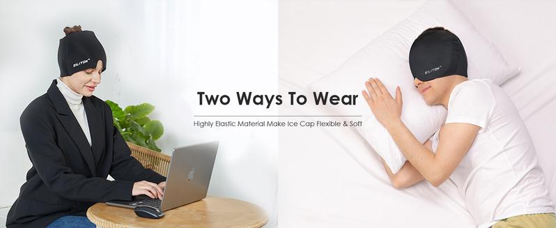 Migraine Headache Relief Cap, Gel lce Head Wrap for Tension and Stress Relief.Suitable for Home breaks, before sleep, office