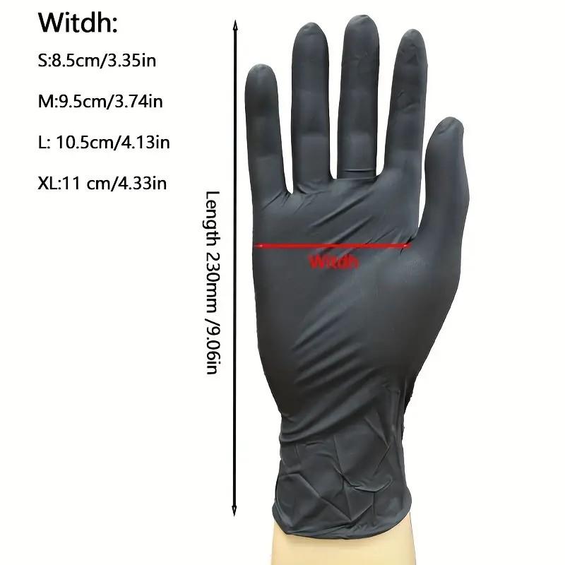 10/20/30/50/100 pairs of black polyvinyl chloride disposable gloves, non-latex material, suitable for household cleaning, kitchen use and other occasions, bathroom cleaning, kitchen cleaning gloves, for washing dishes, household kitchen cleaning gloves