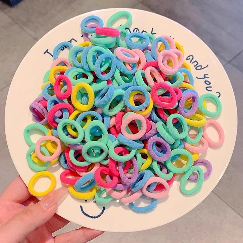 [Not For Sale] 1PCS Colorful Basic Nylon Ealstic Hair Ties for Girls Ponytail Hold Scrunchie Rubber Fashion Hair Accessories (Do Not Order Separately)