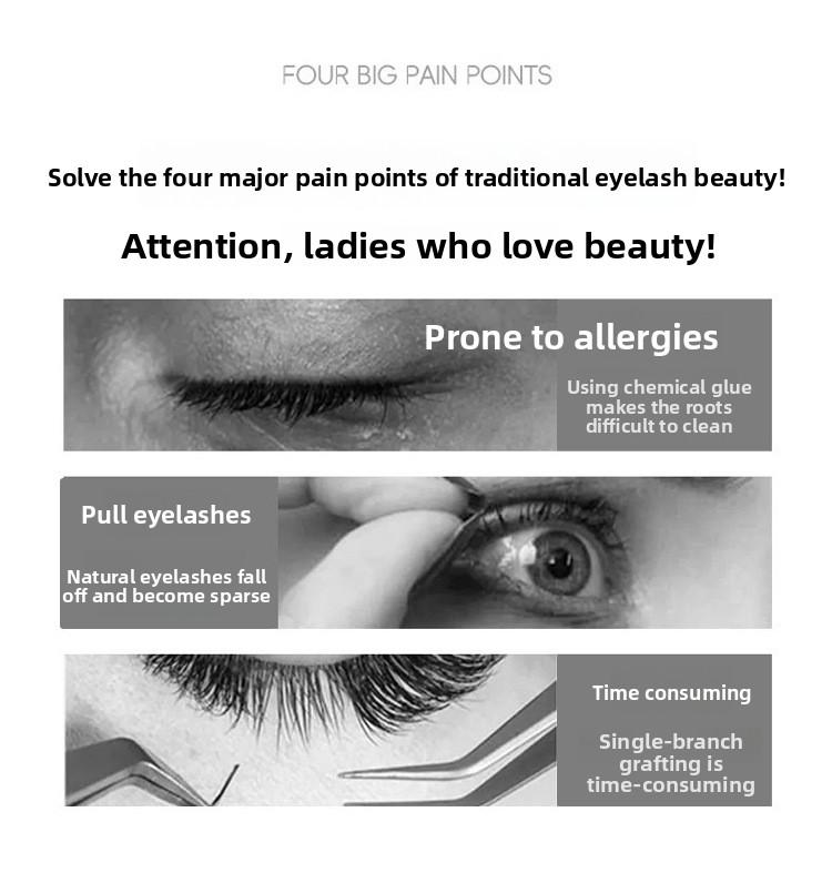 Fox Style Magnetic Eyelashes Natural Camellia Design 3D Thick Magnet Eyelashes No Glue Needed Waterproof Reusable for Women Girls