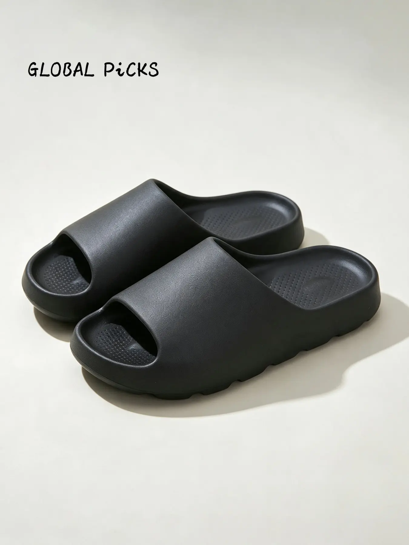 Men's Minimalist Slippers, Lightweight Eva Material, Massage Sole, Anti-Slip Design, Quiet Thick Bottom, Ideal for Summer Indoor Outdoor Use, Shower Slippers