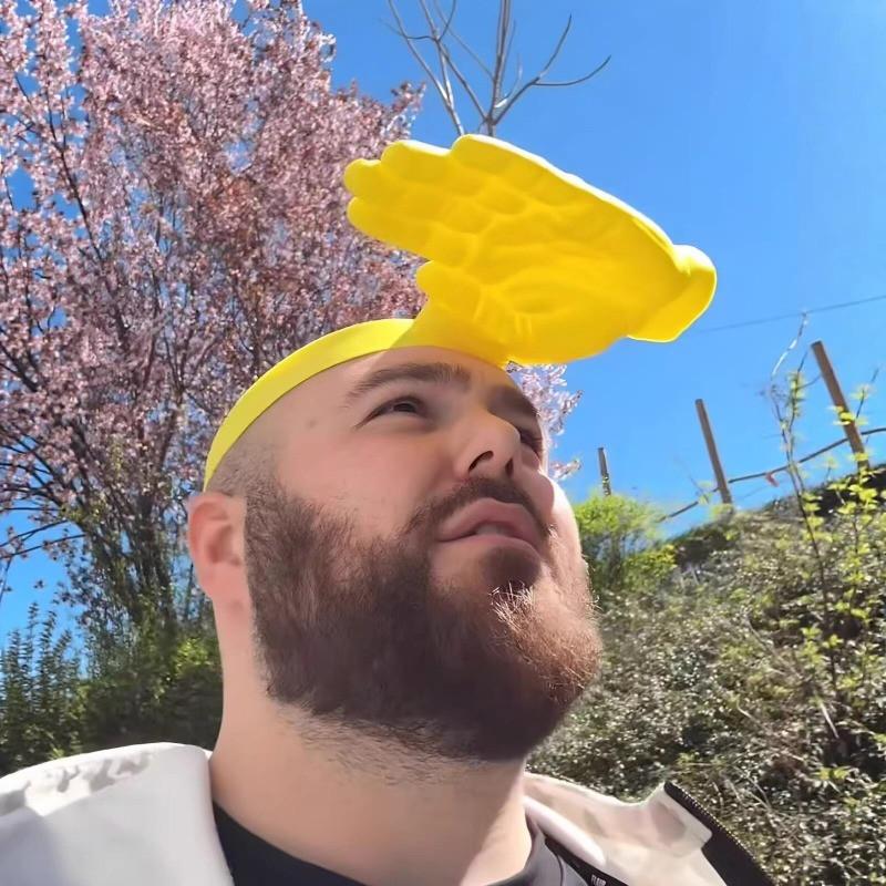 1 Piece 3D Printed Creative Palm Sun Hat, Funny Hand Shape UV Protection Cap, Wearable Outdoor Sun Hat, Model Yi132