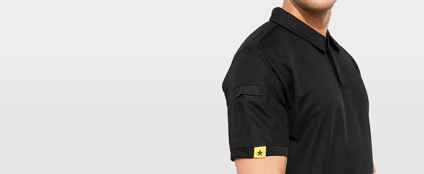 ZITY Mens Polo Shirt Short Sleeve Sports Tactical T-Shirt Athletic Golf Polos Daily Casual Stylish Collared Shirts for Men