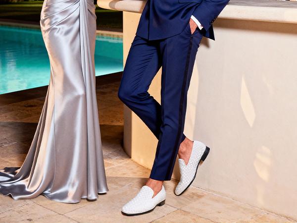 【BRUNO MARC Anniversary】 Men's Velvet Classic Slip-Ons & Flat Shoes - Fabric Loafers with Party-Perfect Fit, Instant Event Look, Burgundy Old Money Footwear for Weddings, Back to School