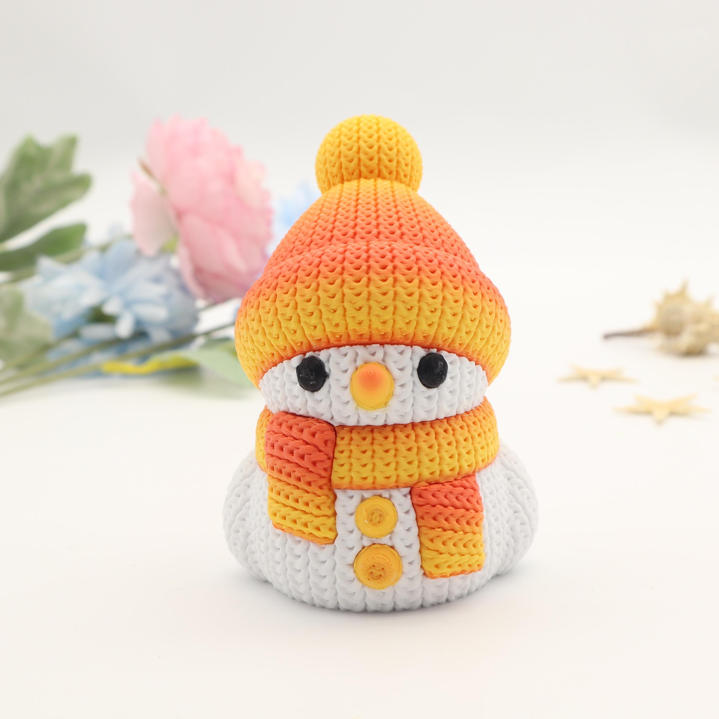 3D Printed Snowman Set, Home Decor Desktop Ornament, Halloween Christmas Gift, Suitable for Any Occasion, 1pc/6pcs, Desktop Statue