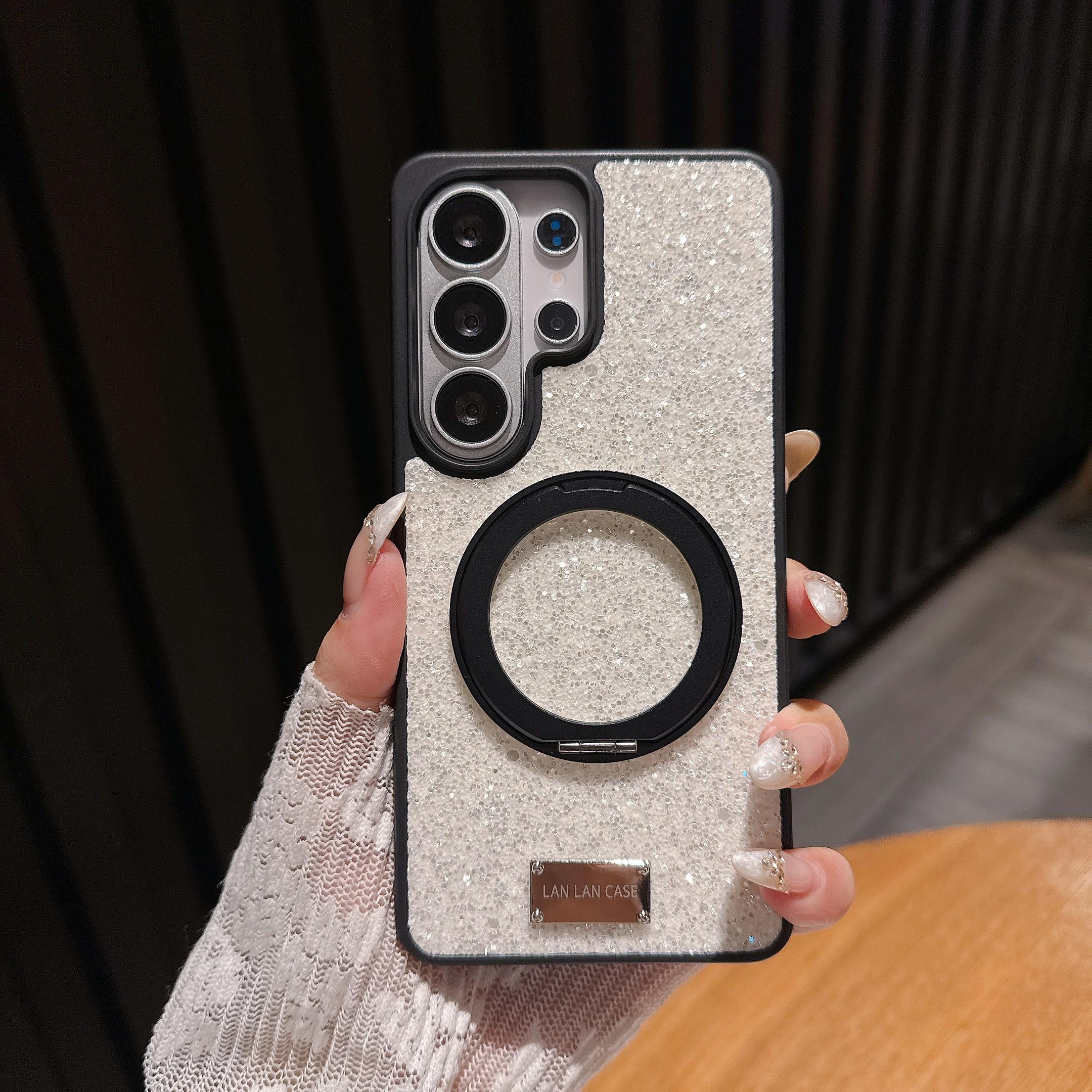 Samsung Phone Case, Glitter 360 Rotating Magnetic Stand, Shockproof Anti-Drop, Fits Galaxy S26/s25/s24 Series, Gift Idea