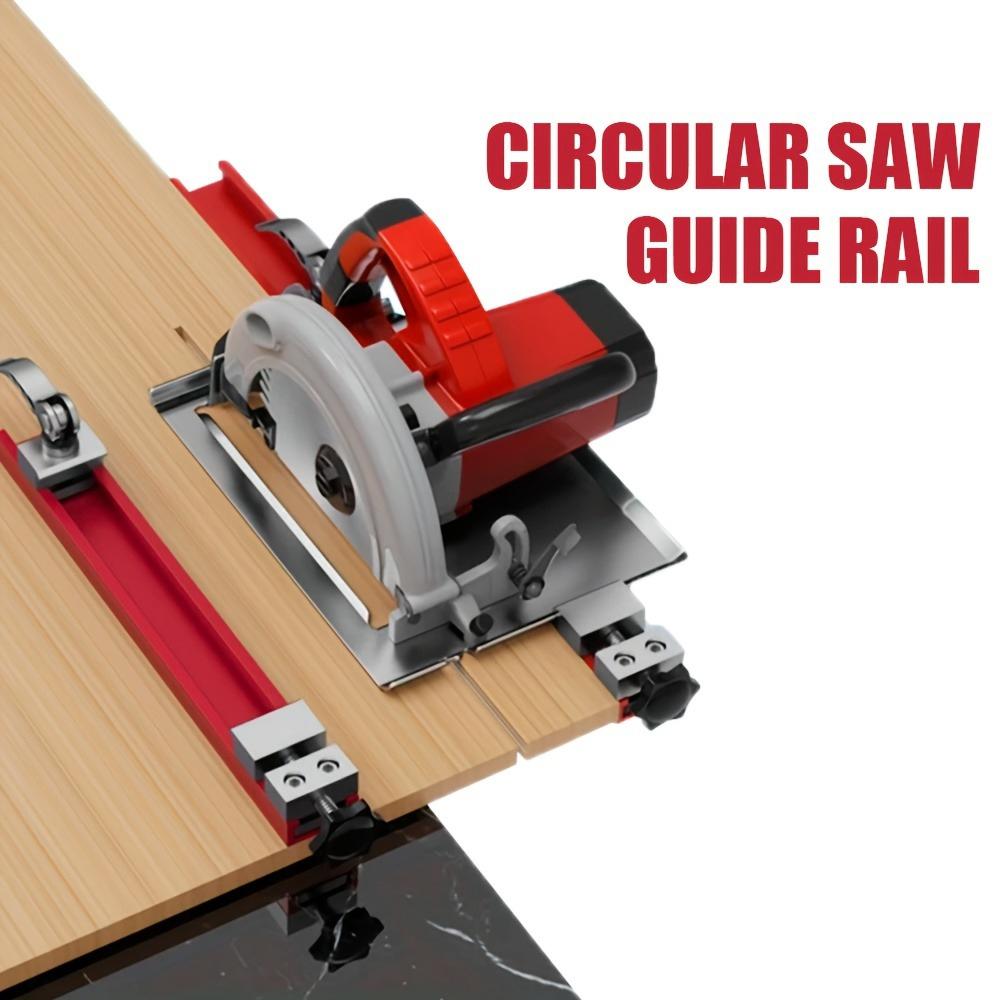 Portable Circular Cutting Machine Base Plate Adjustable Woodworking Tool, Fixed Ruler Holder for DIY Decoration, Convenient Trim Board Adapter Accessory