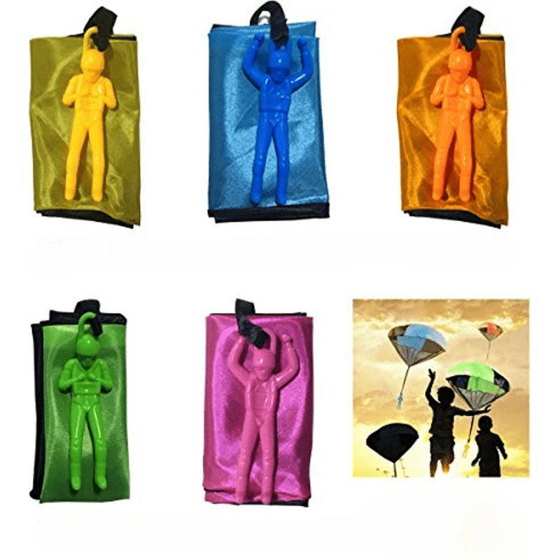 Hand Throwing Parachute Toy Set with Soldiers, No Battery Required Outdoor Flying Toy, Perfect Party Gift, Durable Design