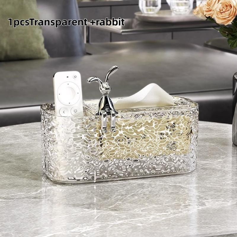 Luxury Glacier Pattern Tissue Box, Multifunctional Remote Control Storage Box, Stylish & Durable Home Organizer, Large Capacity, Elegant Design