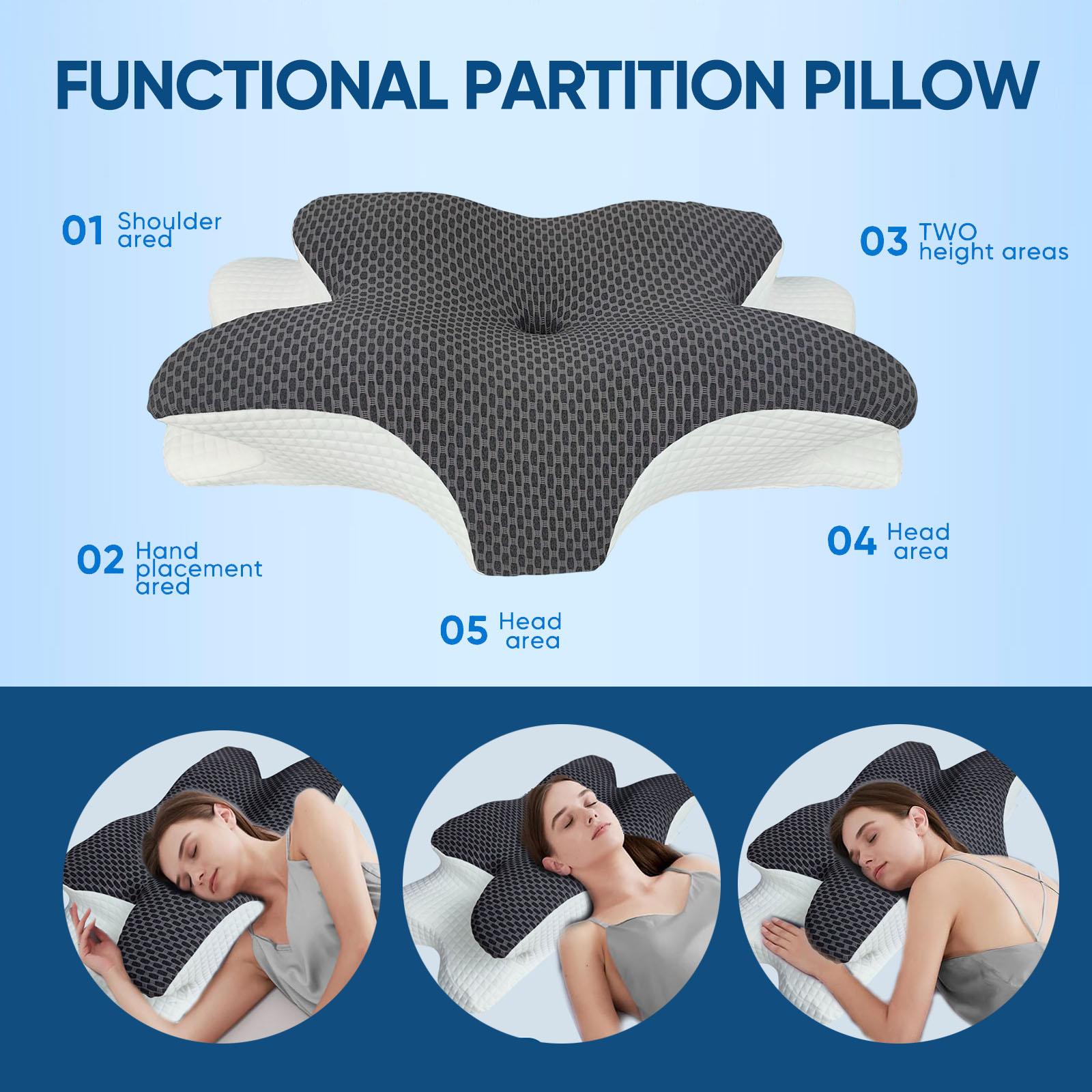 Premium breathable neck pillow for side and back sleepers, supportive memory foam bed pillow for ultimate comfort. Sleep aid, sleep pillow, Christmas gift, holiday gift
